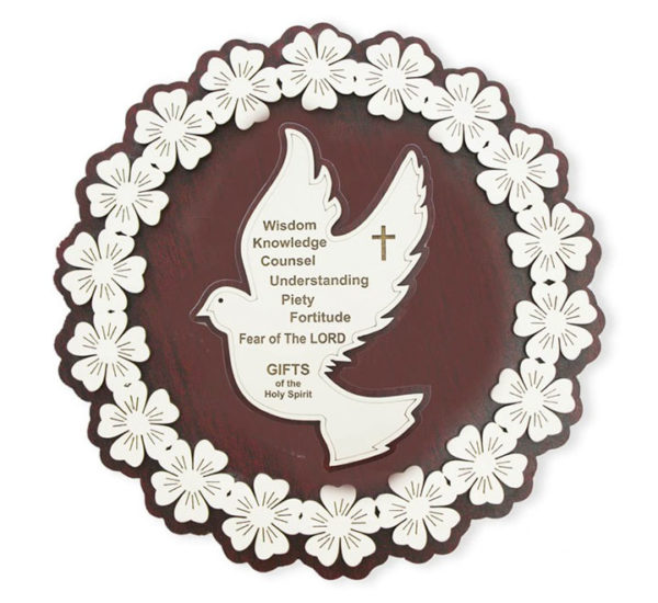 Gifts Of The Holy Spirit Wall Hanging - Circle Shape With Cross ...