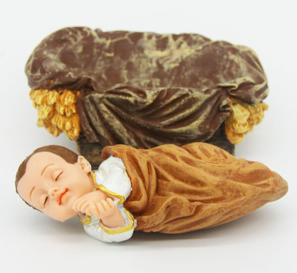 5 Inch Infant Jesus with Cradle