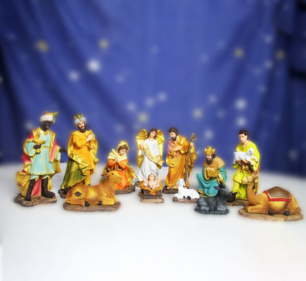 Nativity Crib Set of 12 Pieces - 6.5" Inches