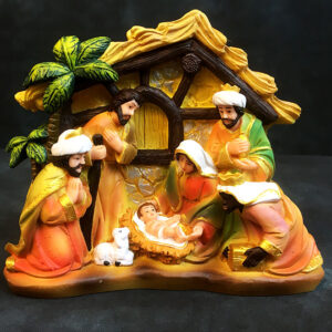 5 Inch Christmas Crib with Three Kings