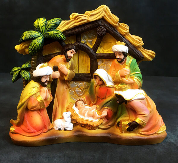 5 Inch Christmas Crib with Three Kings