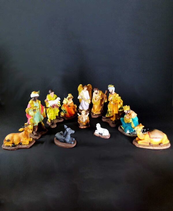 Nativity Crib Set of 12 Pieces - 6.5" Inches